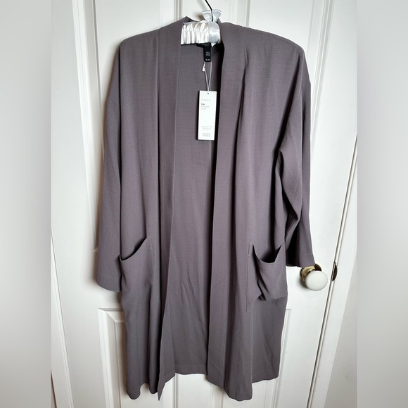Eileen Fisher Sweaters - Eileen Fisher lavender Open silk Front Cardigan